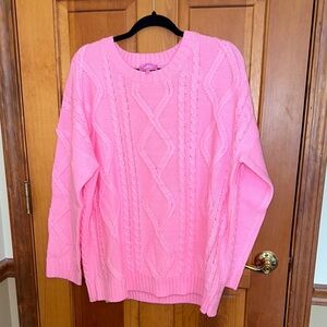 NWOT Edikted Pink Cable Knit Sweater
